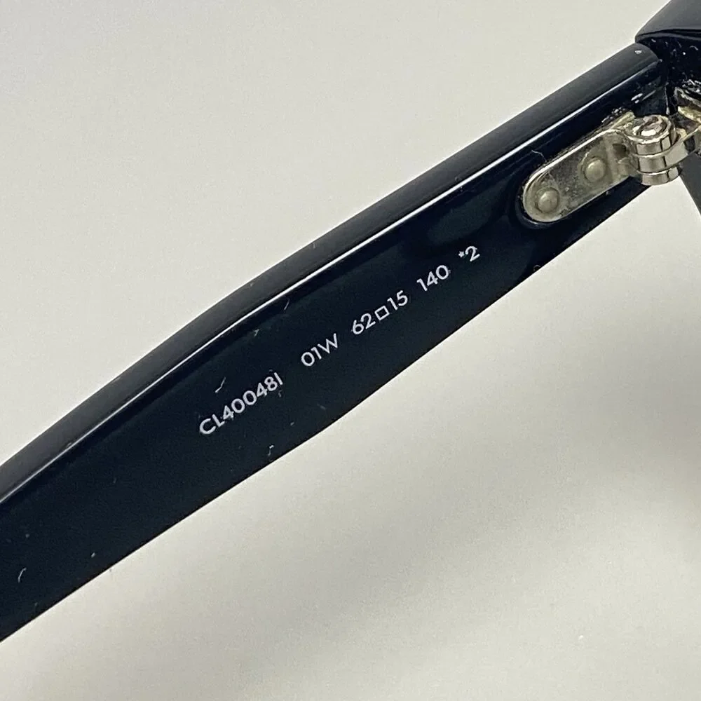 CELINE CL40048I 01W Black Oversized Eyeglasses Frames 62-15 140 Butterfly Italy
